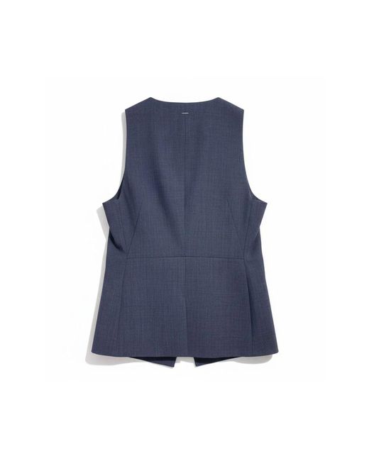 HUGO Jassen ,Blauw ,Wol Wollen Gilet in het Blue