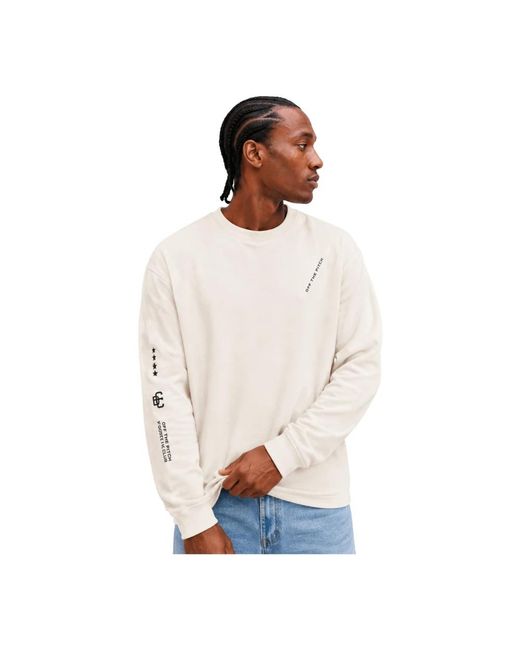 Off The Pitch White Long Sleeve T-Shirts for men