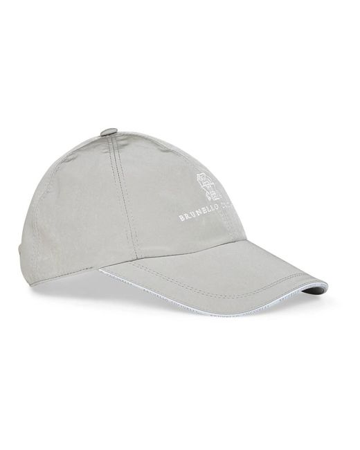 Brunello Cucinelli Accessoires ,Grijs ,Polyester Petten in het Gray voor heren