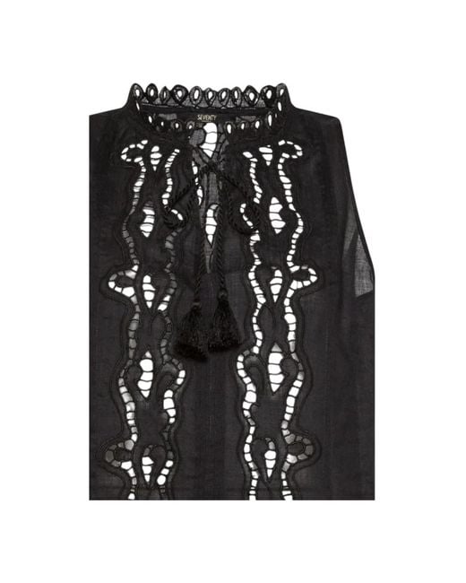 Seventy Black Sleeveless Tops