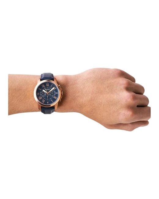 Fossil Grant Chronograph in het Blue voor heren