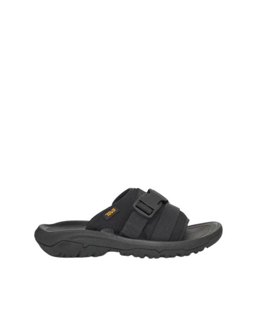 Teva Schoenen ,Zwart ,Polyester Slippers in het Black