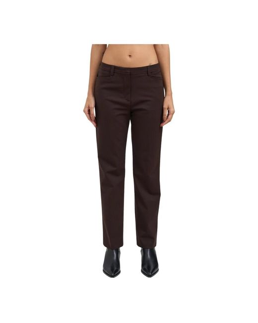 Thelatest Brown Slim-Fit Trousers