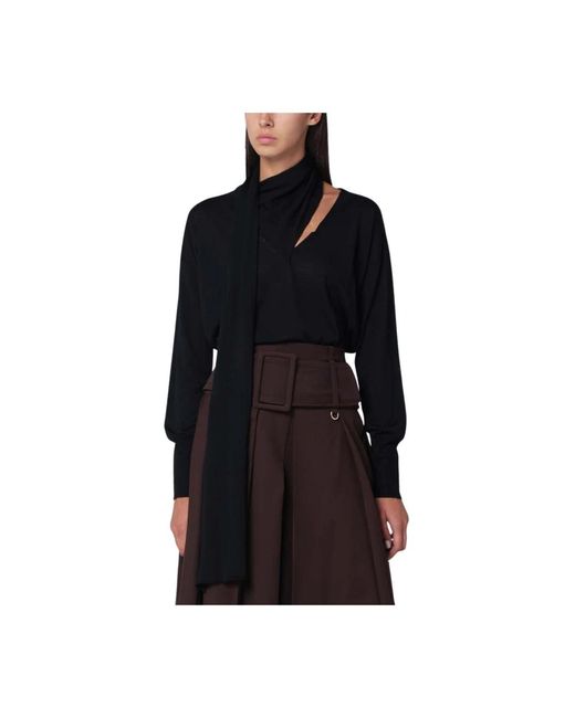 Roberto Collina Black Long Sleeve Tops