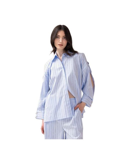 Erika Cavallini Semi Couture Blue Shirts