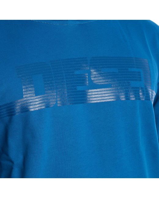DIESEL Blue Hoodies for men