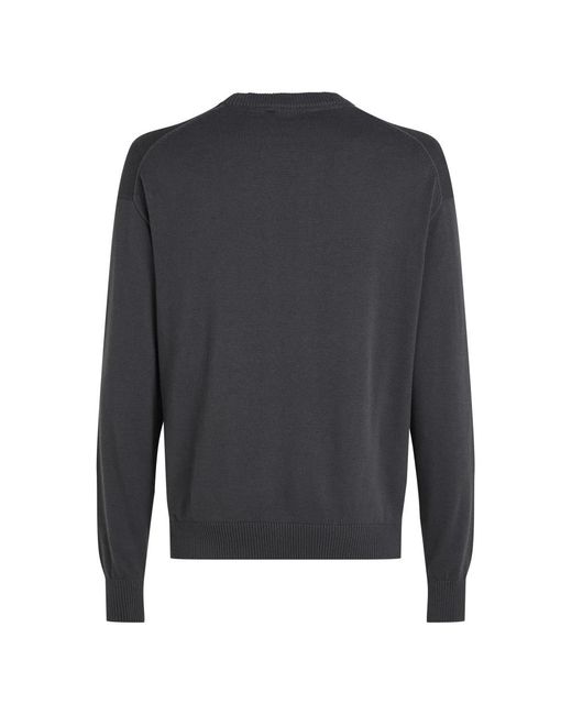 Calvin Klein Gray Round-Neck Knitwear for men