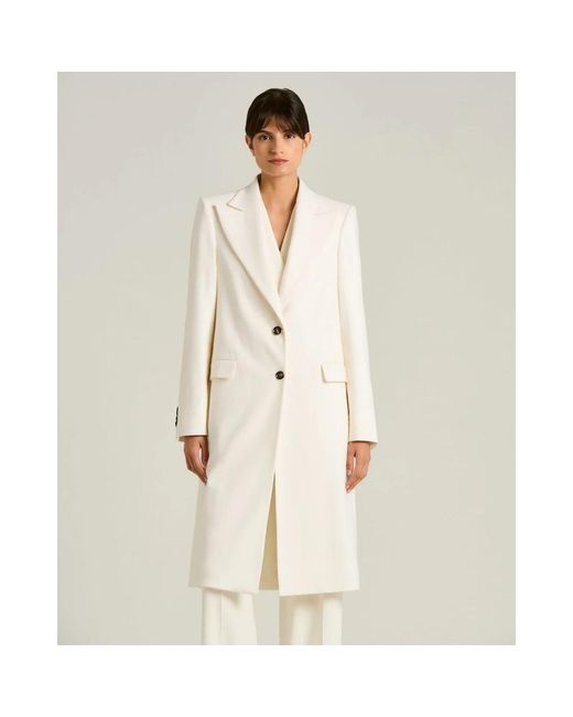 Kiton Jassen ,Leer Pure Cashmere Overcoat in het Natural