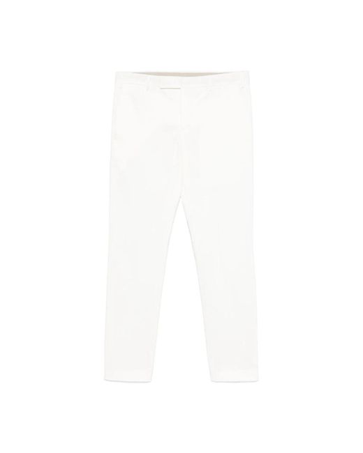 PT Torino White Slim-Fit Trousers for men