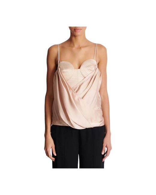 Balmain Natural Sleeveless Tops