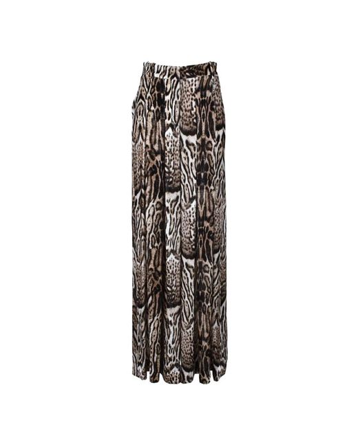 Pantalones Elegantes De Mezcla De Seda, Mujer, Talla Roberto Cavalli de color Black