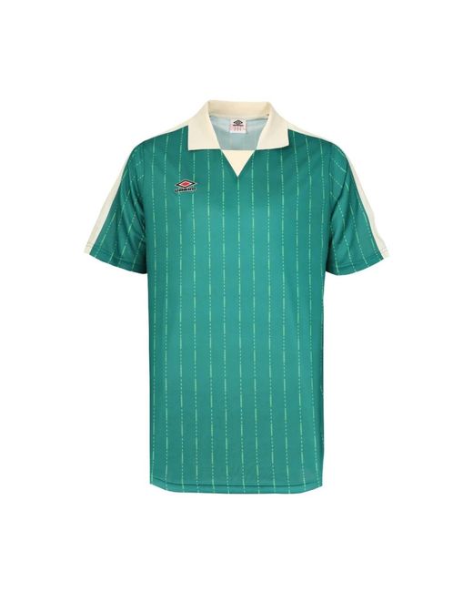 Linear print polo shirt di Umbro in Green da Uomo