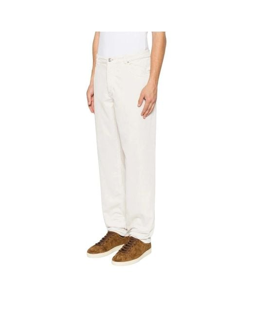 Brunello Cucinelli Natural Straight Fit Jeans for men
