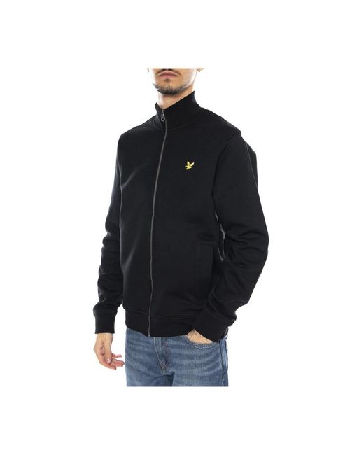 Lyle & Scott Brushback Full Zip in het Black voor heren