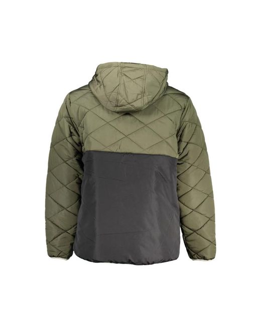 Vans Jassen ,Groen ,Polyester Groene Polyester Hoodie Jas in het Green voor heren