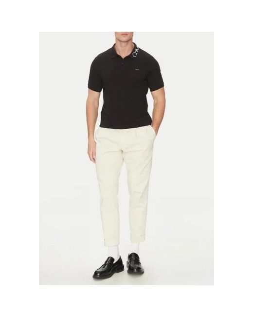 Calvin Klein Black Polo Shirts for men