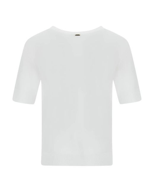 Herno White Round-Neck Knitwear