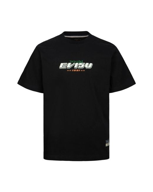 T-camicie di Evisu in Black da Uomo