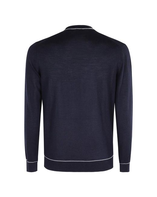 Eleventy Blue Round-Neck Knitwear for men