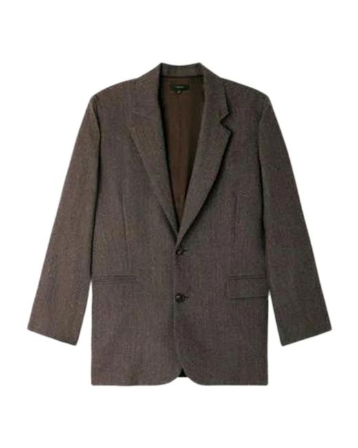 Soeur Jassen ,Bruin ,Leer Dune Blazer in het Gray