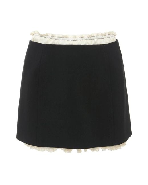 Victoria Beckham Black Short Skirts