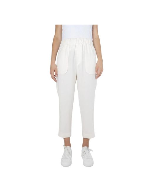 Nine:inthe:morning White Slim-Fit Trousers