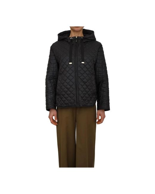 Max Mara Jassen ,Zwart ,Polyester The Cube Jacket in het Brown