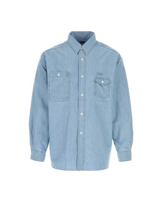 Nanamica Blue Denim Shirts for men