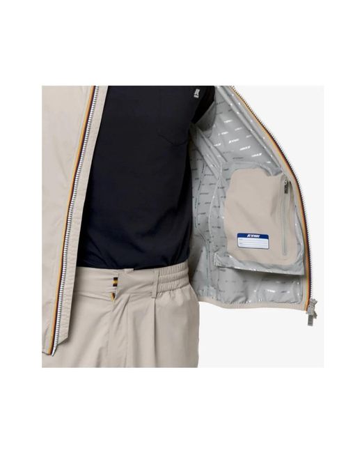 K-Way Gray Rain Jackets for men