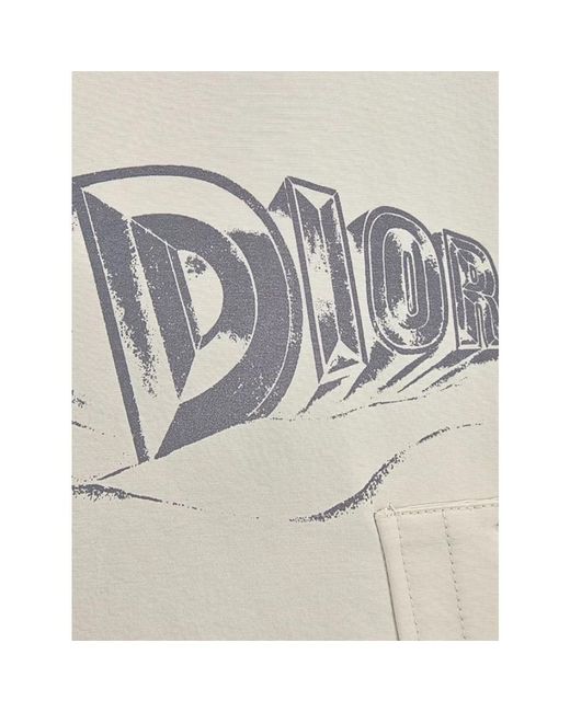 Dior Grauer fishtail dune print 104cm in Gray für Herren