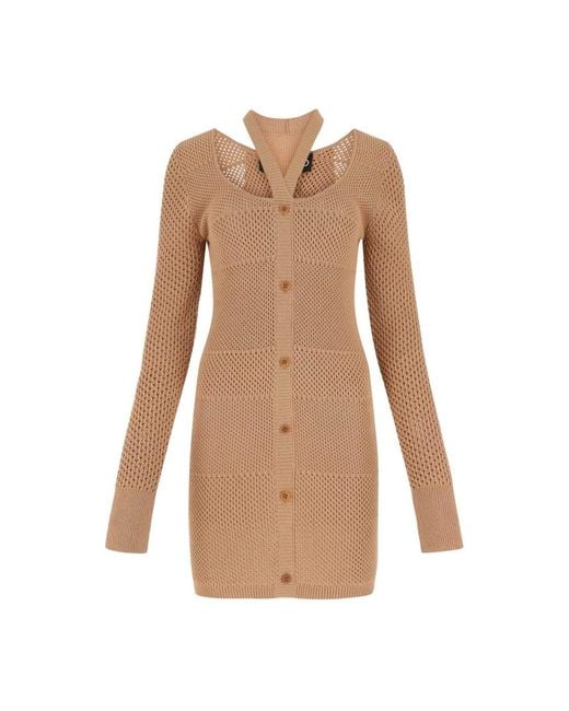 ANDREA ADAMO Brown Knitted Dresses
