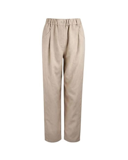 Brunello Cucinelli Natural Straight Trousers