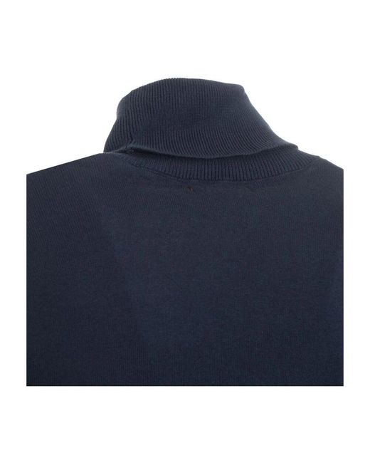 Guess Turtleneck Strickware Mit Besticktem Logo in Blue für Herren