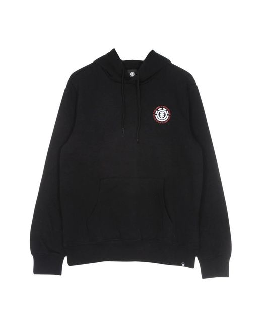 Element Hoodies & Sweatvesten ,Zwart ,Katoen Seal Hoodie Zwart in het Black voor heren