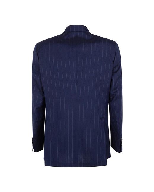 Paul Smith Double-Breasted Jacket in het Blue voor heren