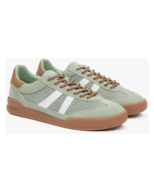 ESTRO Green Grüne Velours-Sneaker Für Damen Mit Atmungsaktivem Mesh Es8 Er00116896