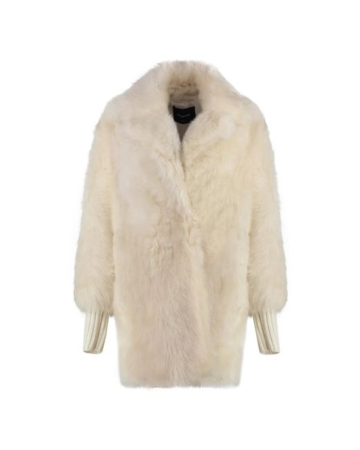 Fabiana Filippi Natural Faux Fur & Shearling Jackets
