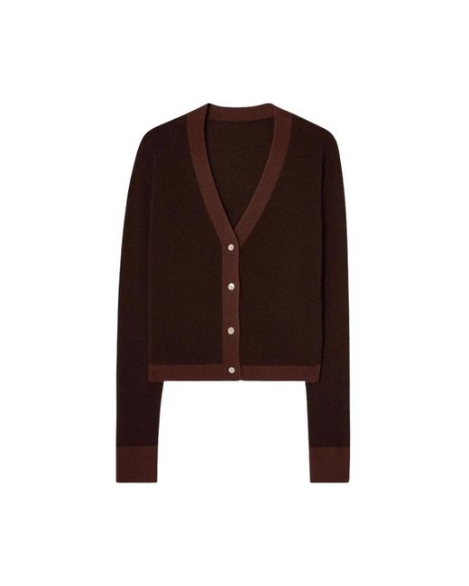CLOEYS Truien & Vesten ,Bruin ,Kasjmier Kleurblock Cardigan Bruin Bruin in het Brown