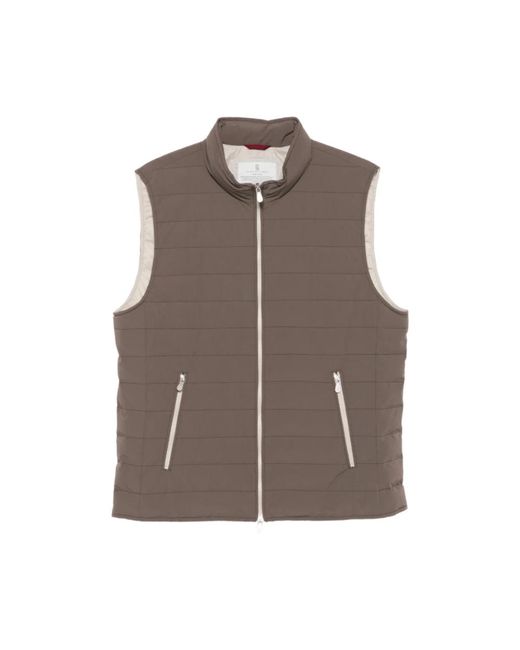 Vests di Brunello Cucinelli in Brown da Uomo