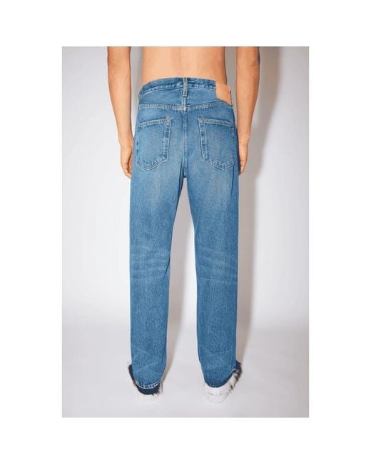 Acne Blue Straight Fit Jeans for men