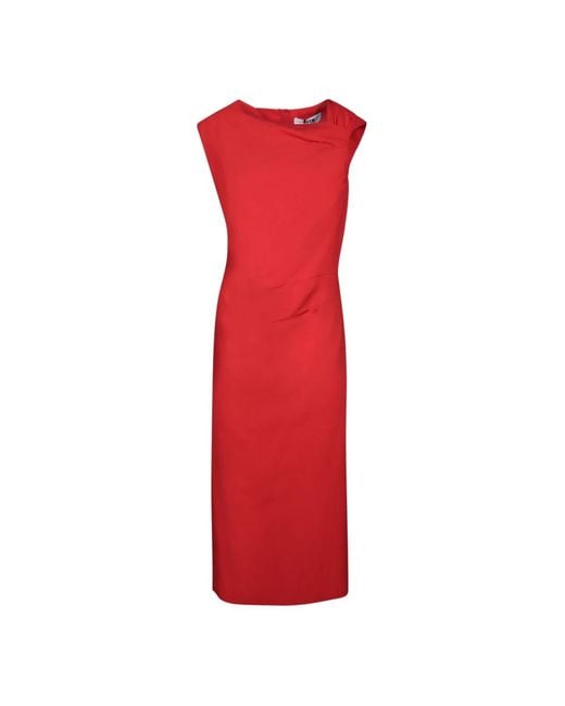 MSGM Red Midi Dresses