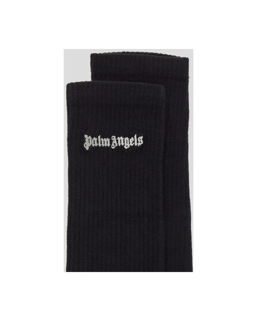 Palm Angels Black Socks for men