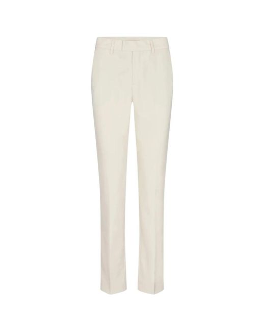 Pantalones slim-fit elegantes en ecru Mos Mosh de color White