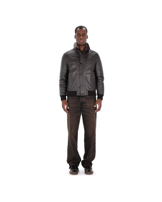 Leather Jackets Moorer de hombre de color Gray