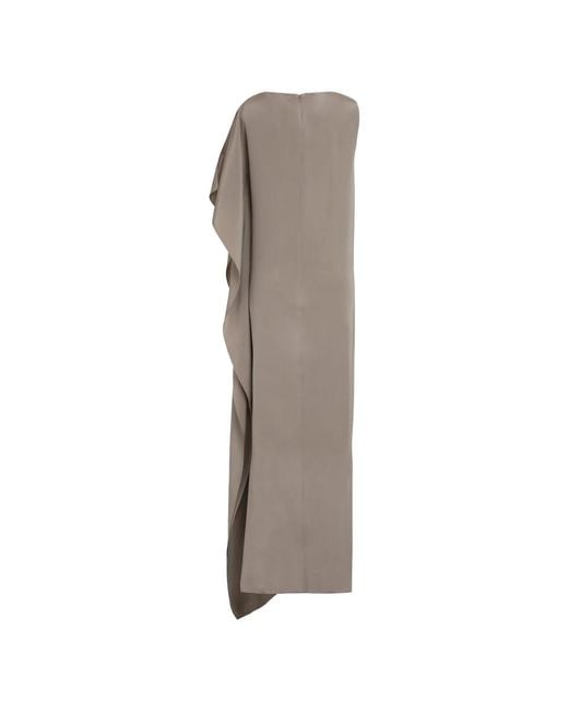 Max Mara Gray Seidenes Drapiertes Kleid