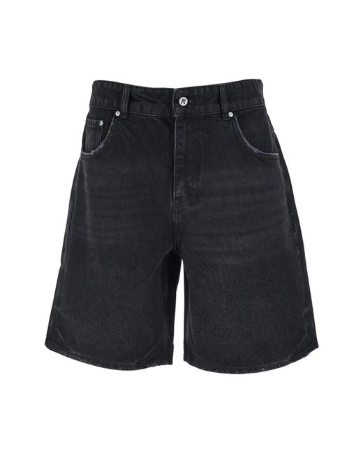 Represent Black Denim Shorts for men