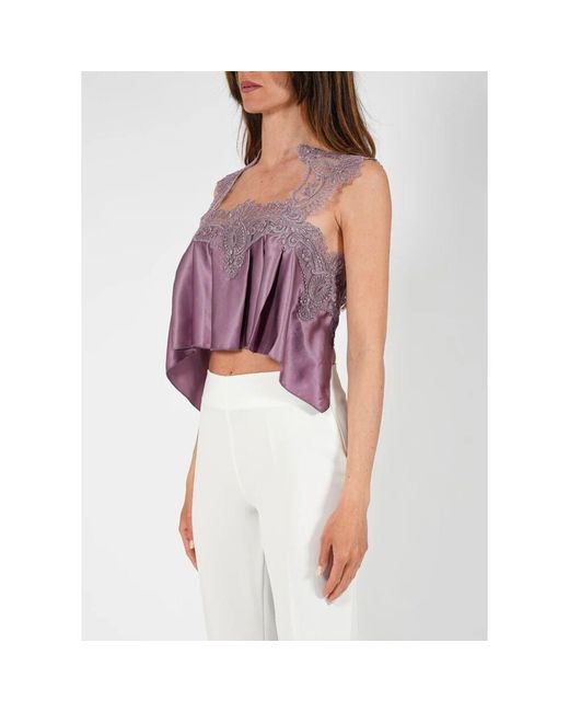 Sleeveless Tops Maurizio Mykonos de color Purple