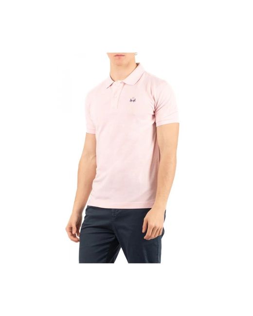La Martina Stylisches Polo Shirt in Pink für Herren