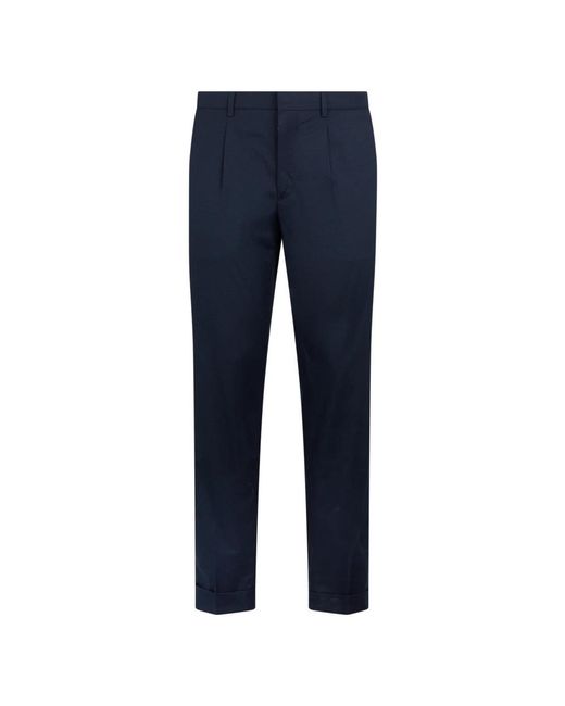 Moorer Blue Cropped Trousers for men
