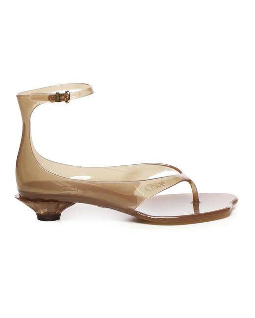 Chloé Metallic Jelly Sandals